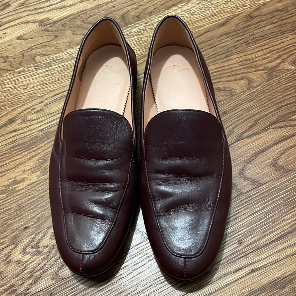 Jcrew leather Cecile smoking slipper